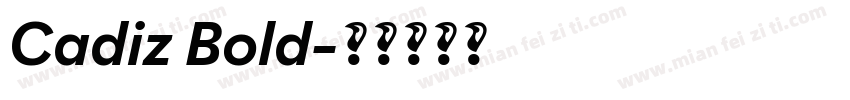 Cadiz Bold字体转换